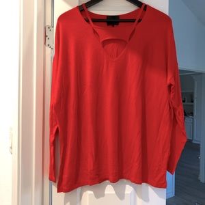Hotel particular brilliant orange light weight sweater.